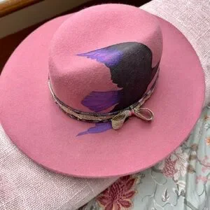 Handmade, hand painted one-of-a-kind hat from the Flying Hatter in Durango, CO Valeria , Durango & Memphis &Telluride (@theflyinghatter  main image 4